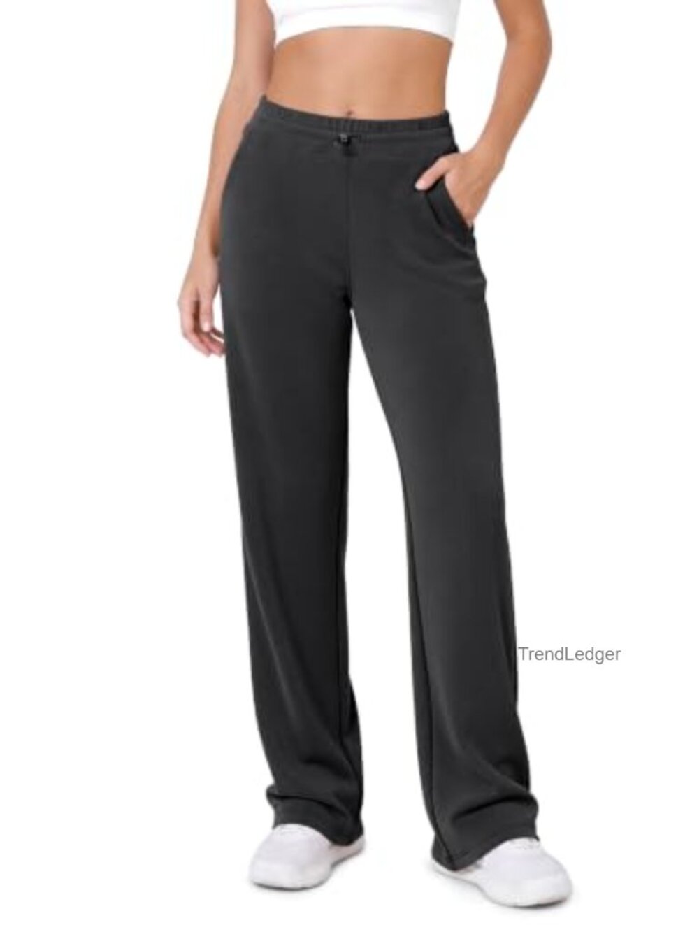 Modal Soft Wide Leg Lounge Pants with Pockets High Waist Adjustable